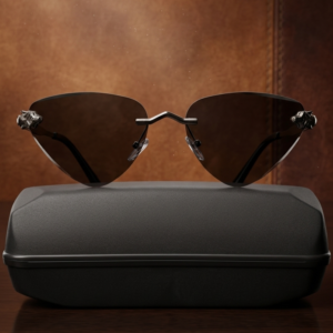Rimless cat-eye sunglass (dark charcoal )